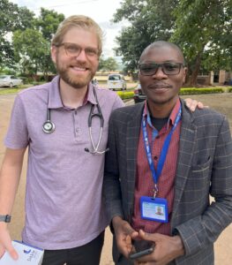 Eastburg, Malawi 2023 with Edwards Kasonkanji UNCPM lymphoma clinic